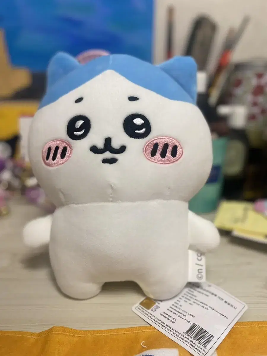 먼작귀 하치와레 쫀득 모찡원단 인형 25cm 새상품